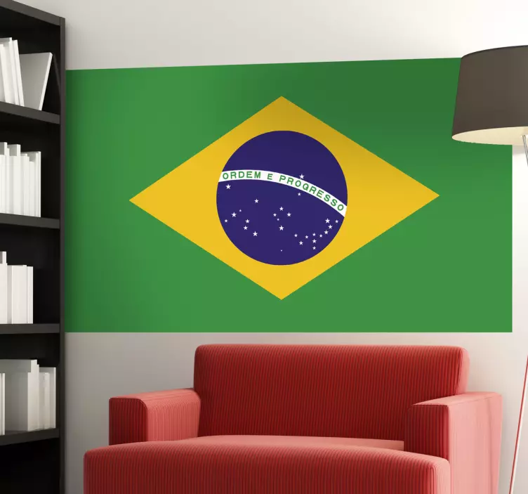 Sticker vlag Brazilië - TenStickers