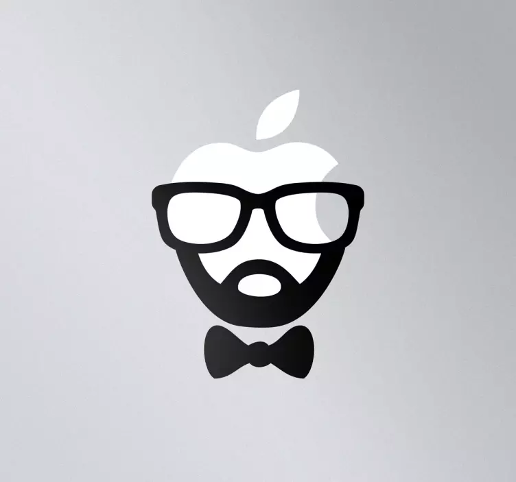 Sticker voor Apple Hipster - TenStickers