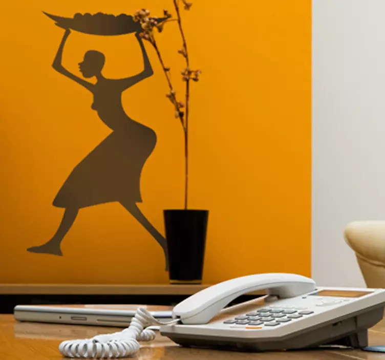 Sticker vrouw Afrika mand - TenStickers