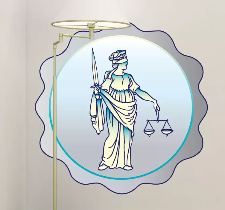 Sticker vrouwe justitia gerechtigheid - TenStickers