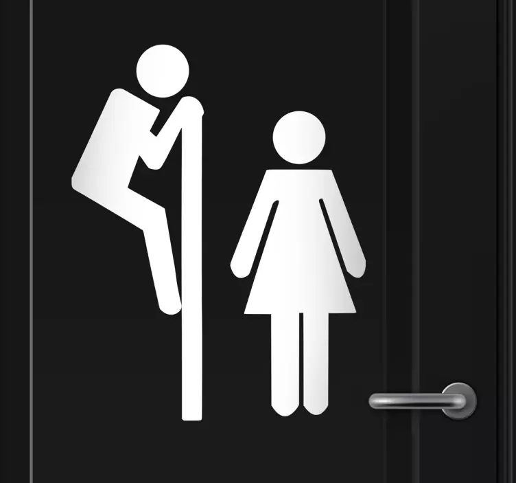 Toilet sticker WC gluurder - TenStickers