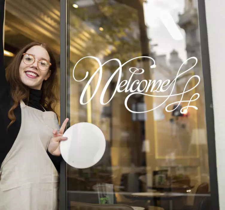 Sticker Welcomem deuren - TenStickers