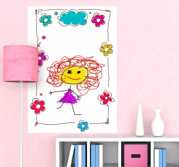 Sticker whiteboard bloemen - TenStickers