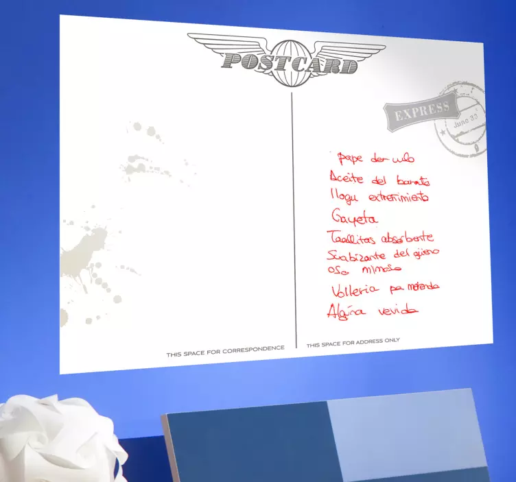 Sticker whiteboard postkaart - TenStickers