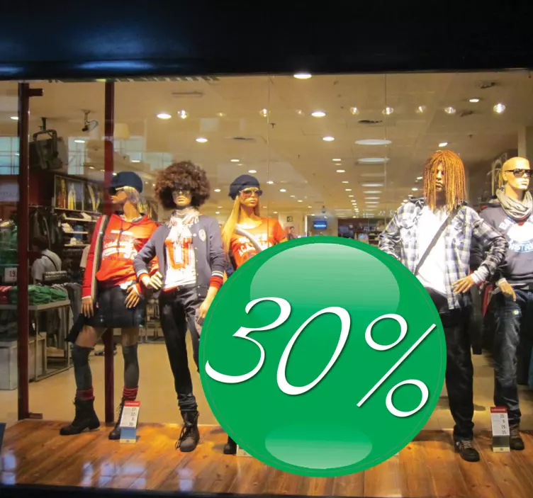 Sticker winkel promotie groen - TenStickers