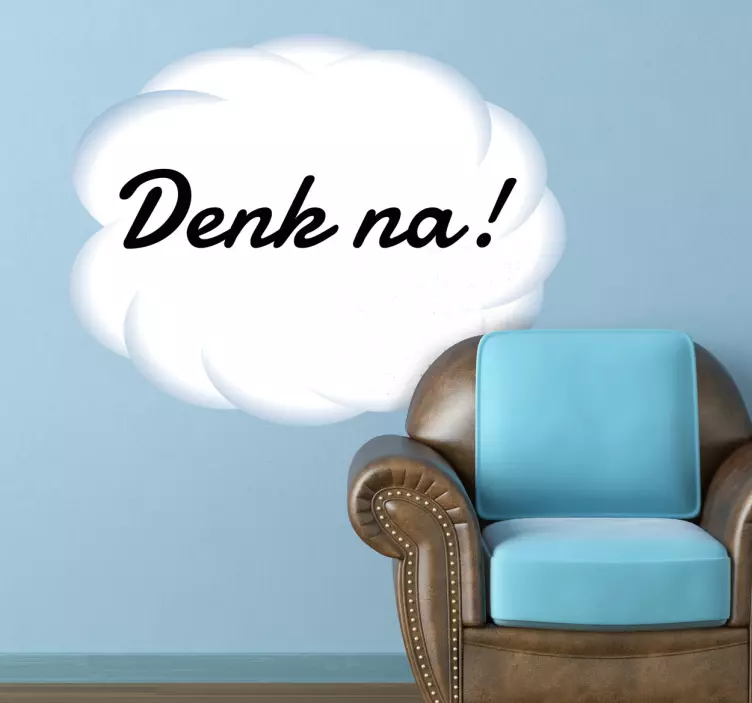 Sticker wolk denk na - TenStickers