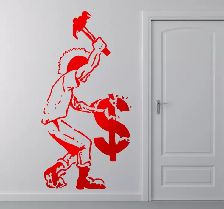 Sticker woning Anti kapitalisme - TenStickers