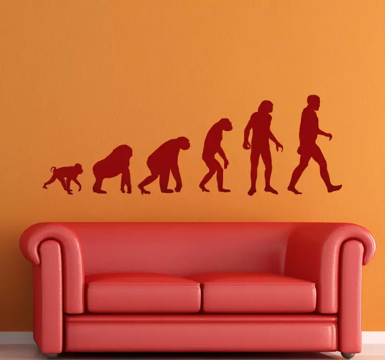 Sticker woning evolutie van de mens - TenStickers
