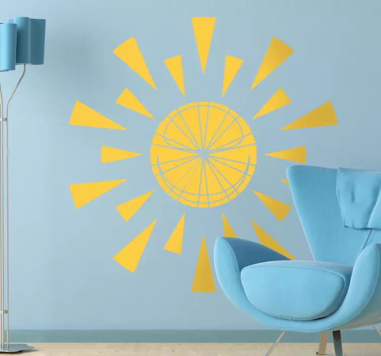 sticker zomer zon uitstraling - TenStickers
