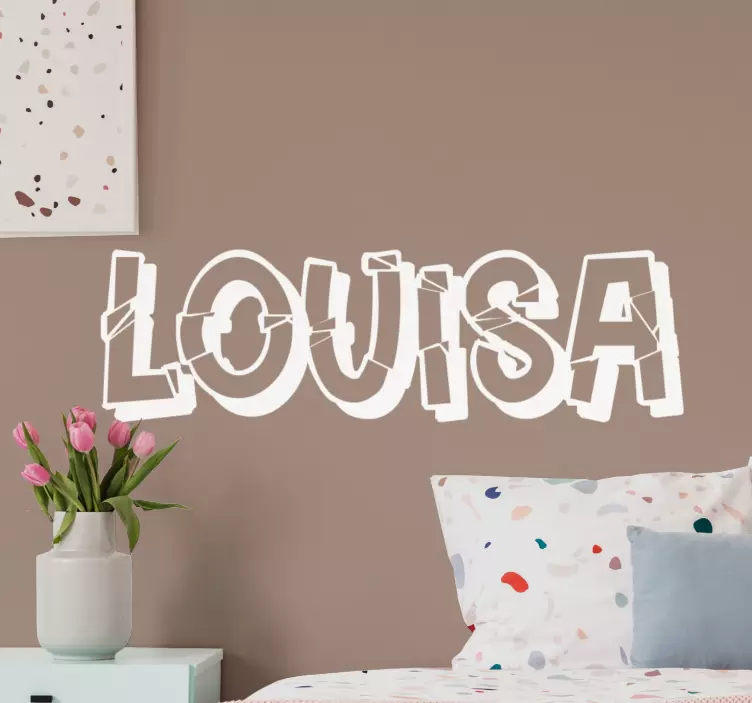 Stickers maken Gebroken stijl graffiti met naam - TenStickers