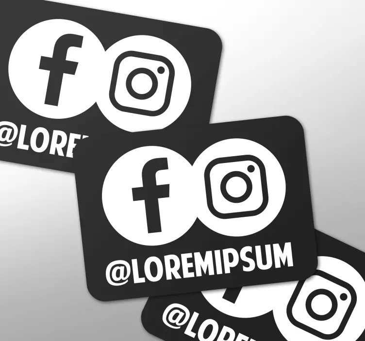 Stickers maken Pakket aangepaste facebook- en instagram-naam - TenStickers