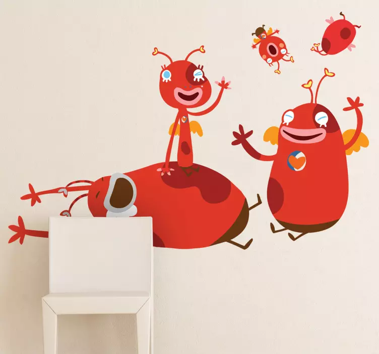 Stickers kinderen familie monsters - TenStickers