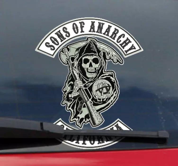 Motor stickers Zoon van anarchie themafiets - TenStickers