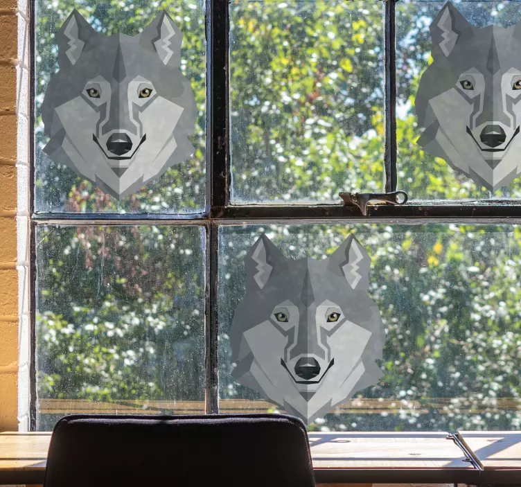 Raamstickers Abstract wolfsontwerp - TenStickers