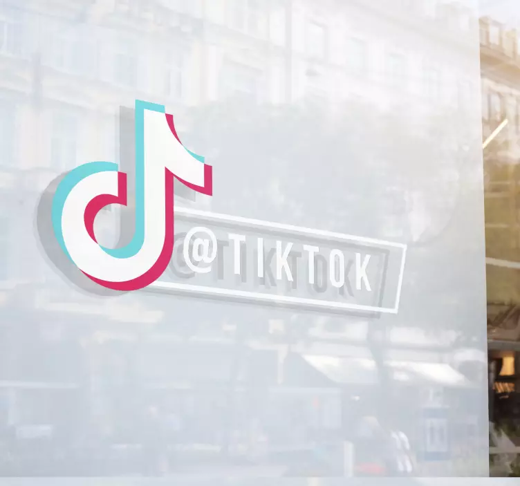 Etalage sticker met Tiktok gepersonaliseerd - TenStickers