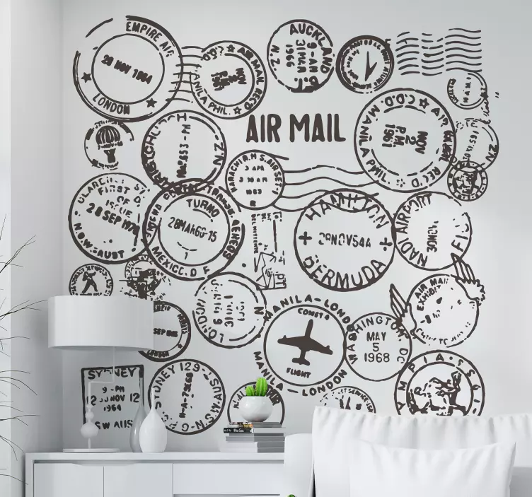 Stickers stempels paspoort - TenStickers