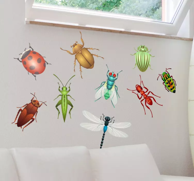 Stickers verschilende insecten - TenStickers