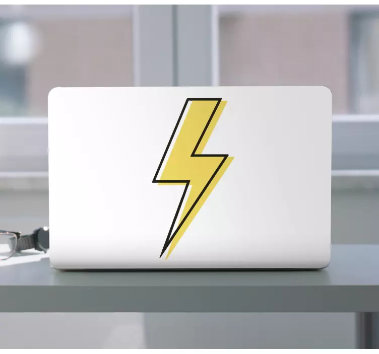 Laptop sticker Licht vet klein en geel - TenStickers