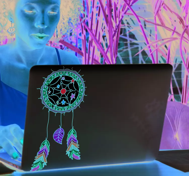 Laptop sticker Mandala dromenvanger - TenStickers
