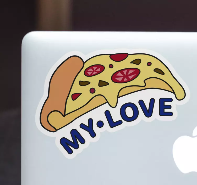 Laptop sticker Pizza - TenStickers