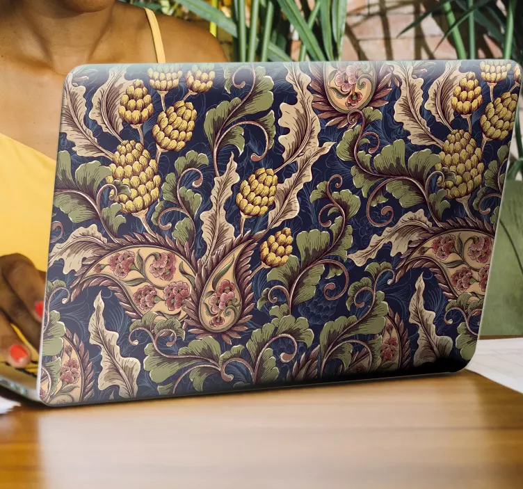 Laptop sticker Realistische paisley illustratie - TenStickers