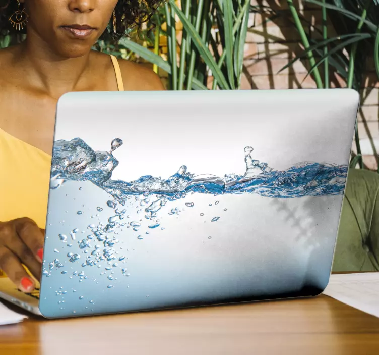 Laptop sticker vorm van water - TenStickers