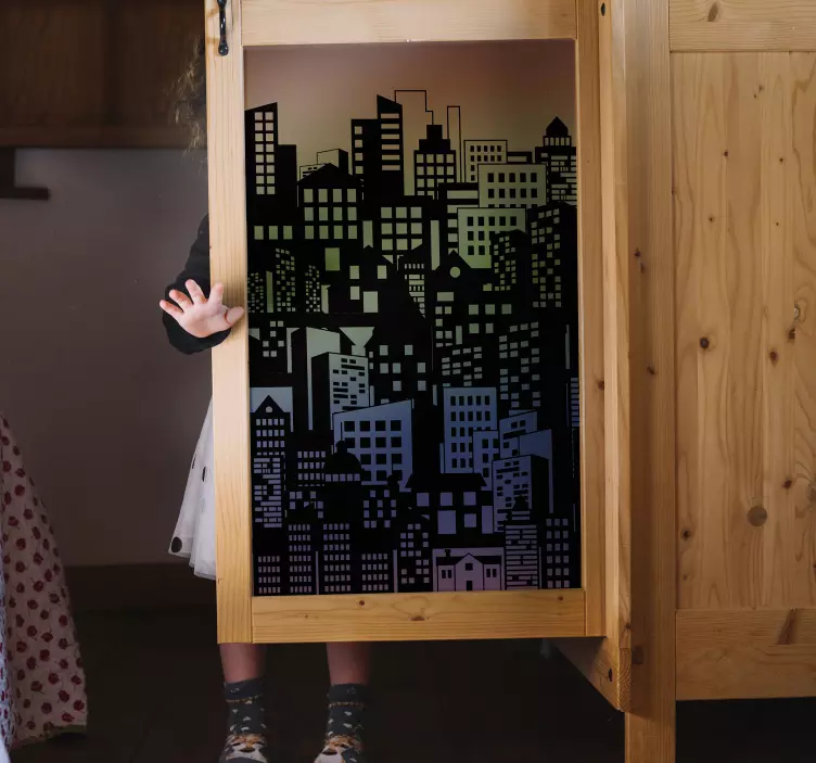 Meubelstickers Veelkleurige kast - TenStickers