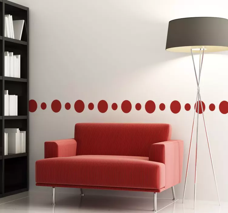 Stippen lijn sticker - TenStickers