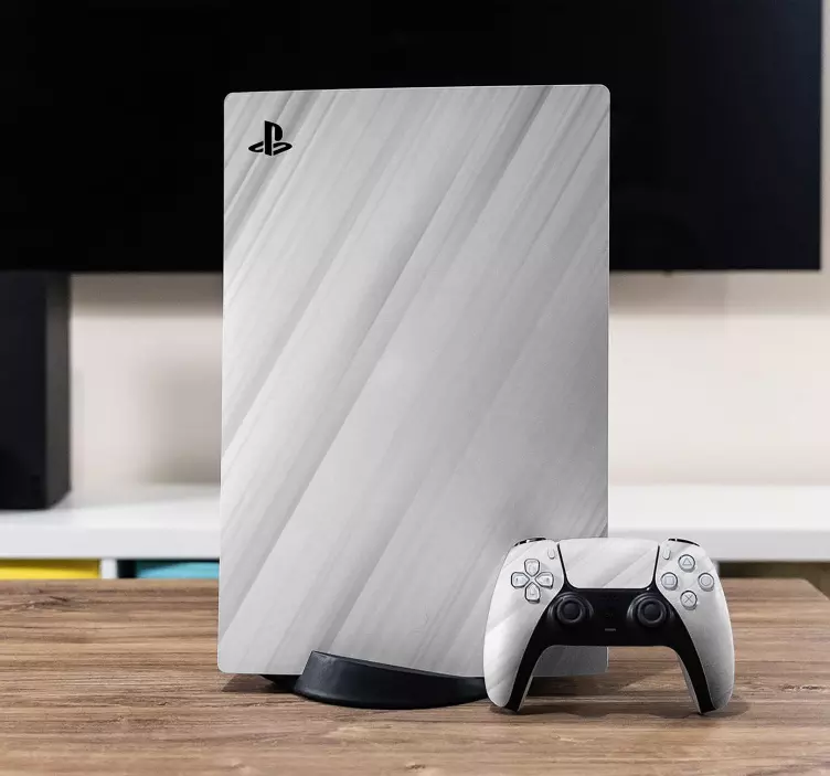 Strakke witte cover ps5 sticker - TenStickers
