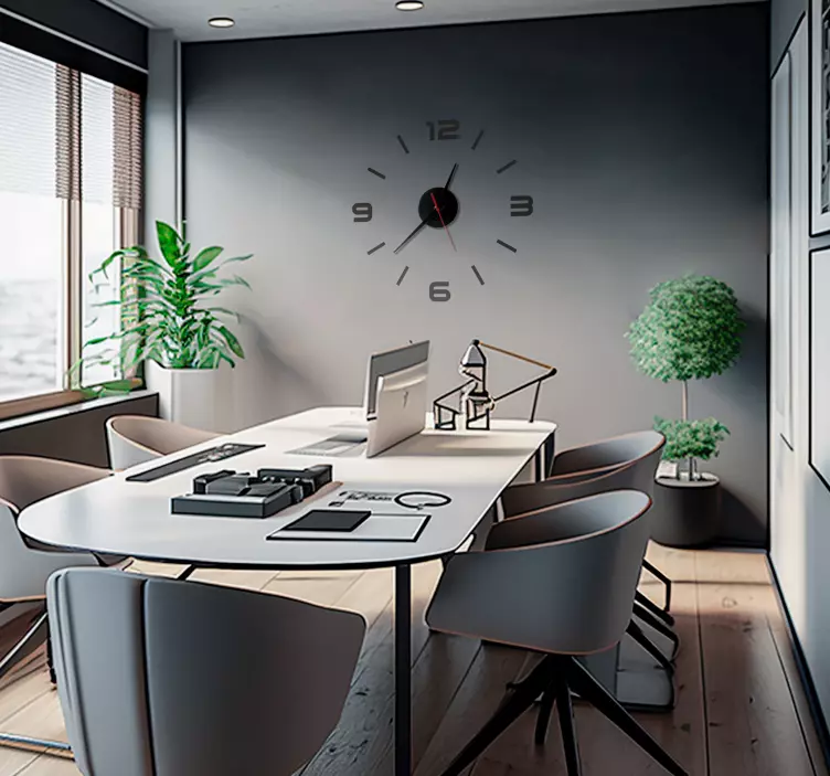 Strepen en nummers klok stickers - TenStickers