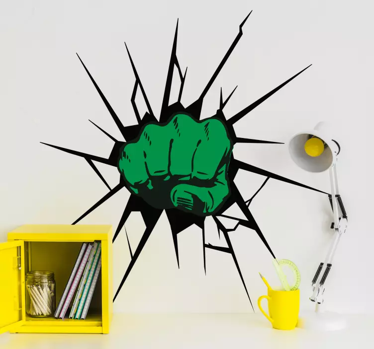 Superhelden sticker hand van de hulk - TenStickers