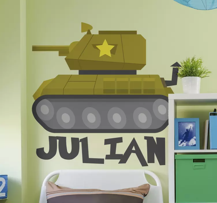 Tankthema decoratie muursticker kinderkamer - TenStickers