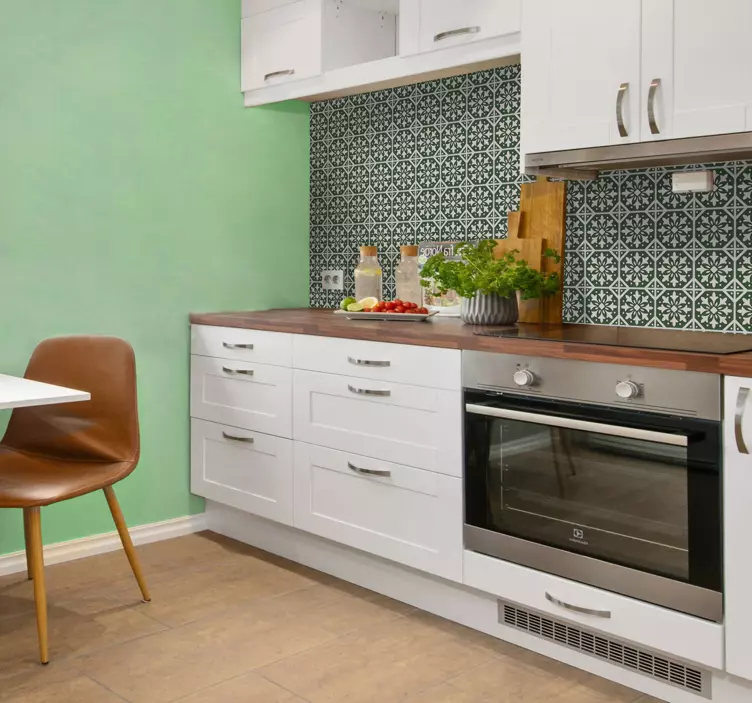 Tegelsticker elegant botanisch patroon - TenStickers