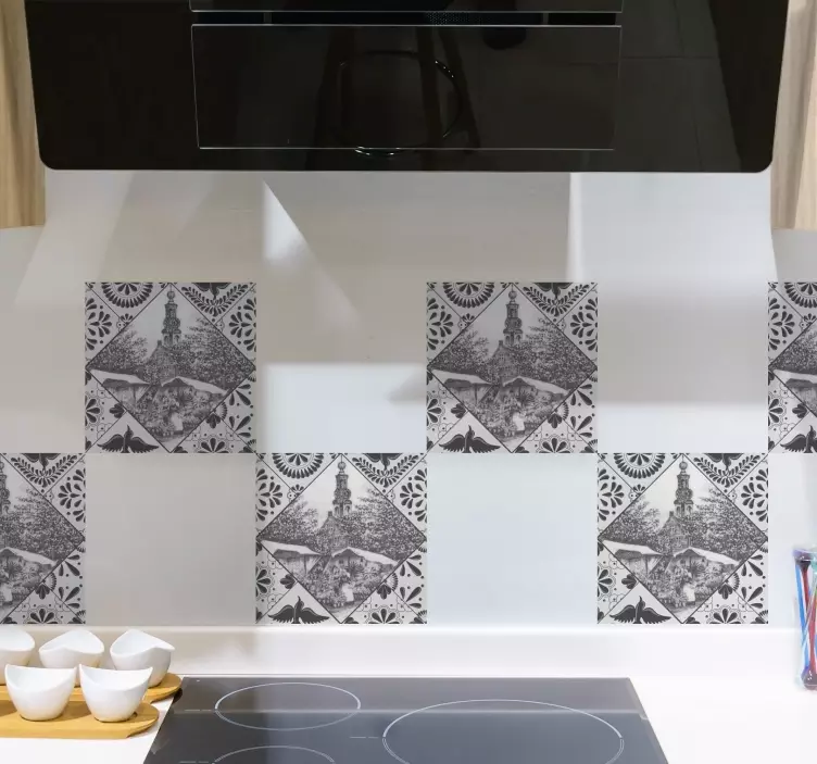 Tegelsticker vintage decoratief patroon - TenStickers