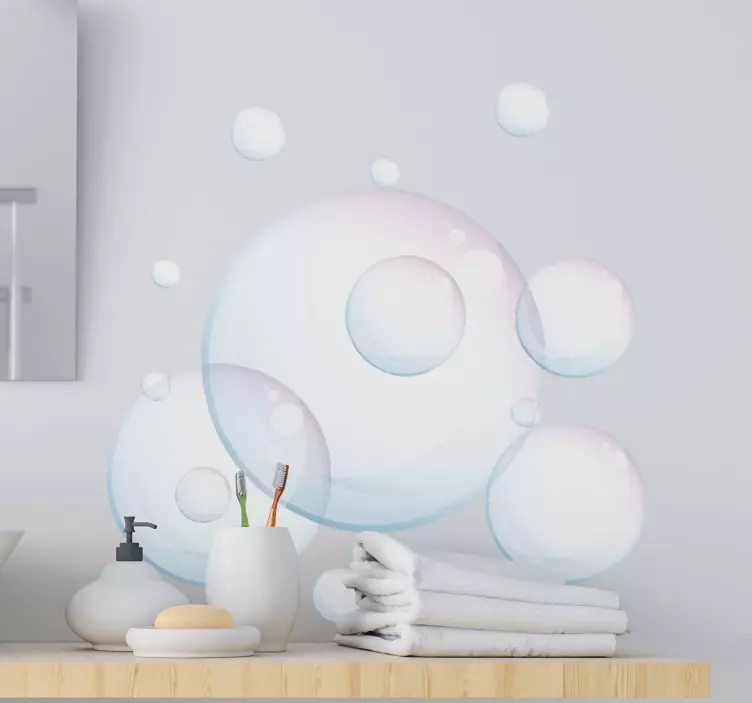 Badkamer stickers Bubbels - TenStickers