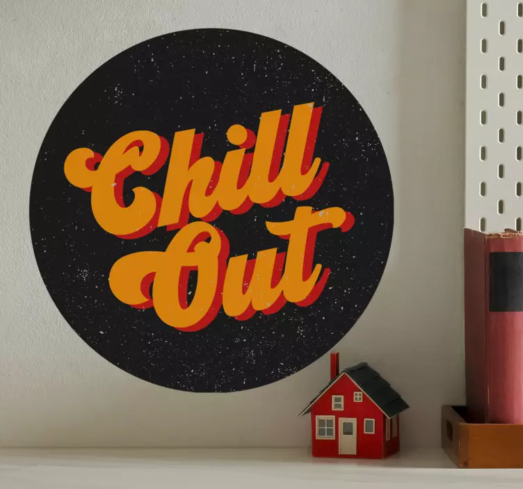 Tekst sticker chill out typografie - TenStickers