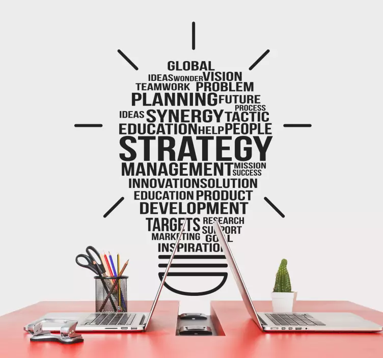 Tekst sticker creatieve ideeën cluster - TenStickers