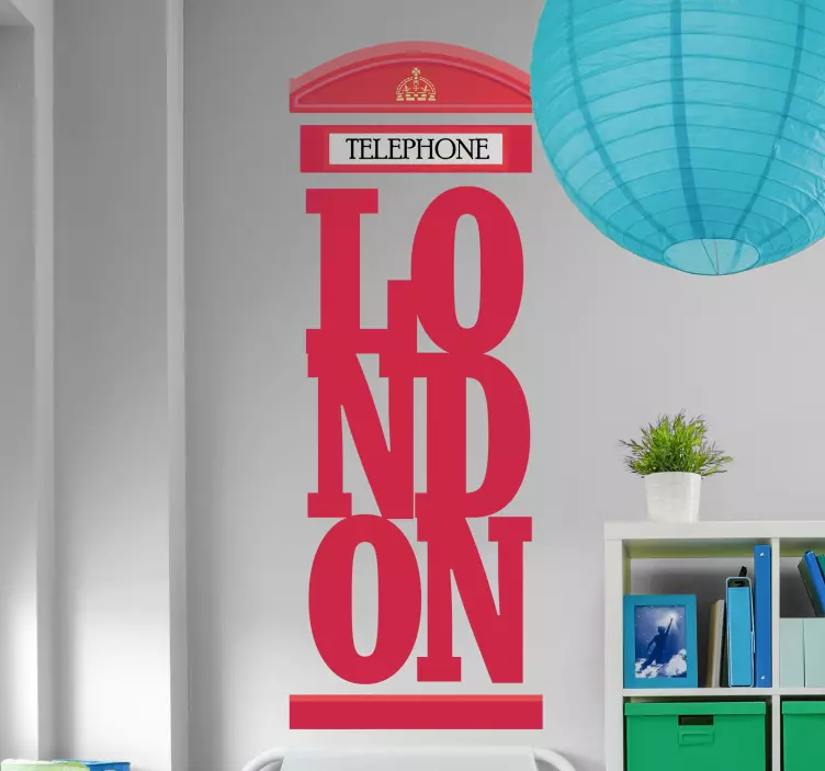 Telefoon londen locatie sticker - TenStickers