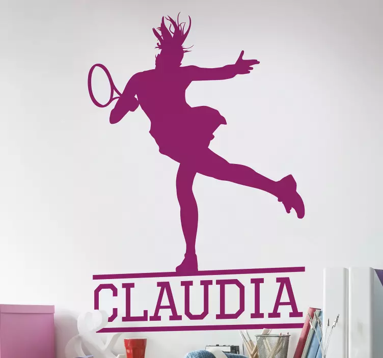 Tennis speler klantgerichte sticker - TenStickers