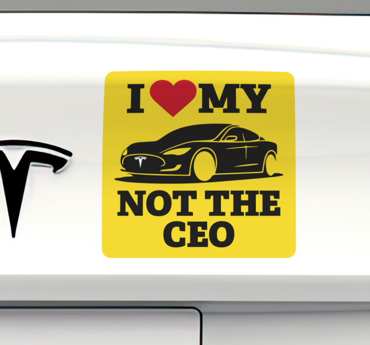 tesla elon musk autosticker - TenStickers