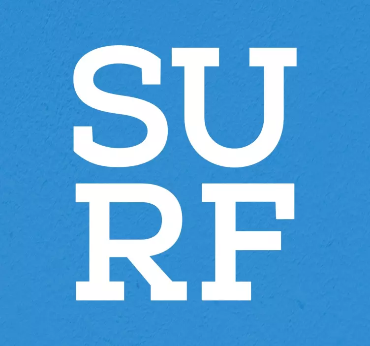 Tipografie Surf Muursticker - TenStickers