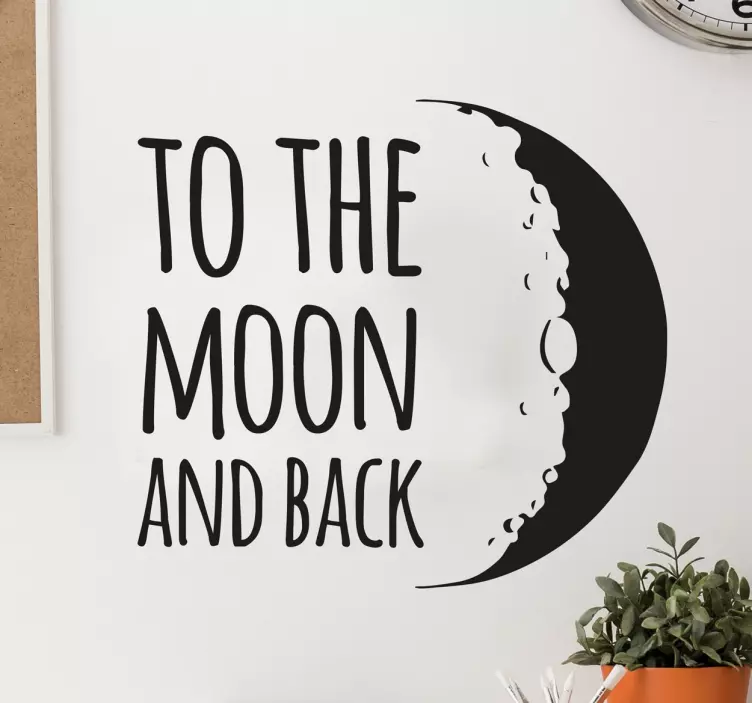 To The Moon and Back Muursticker - TenStickers