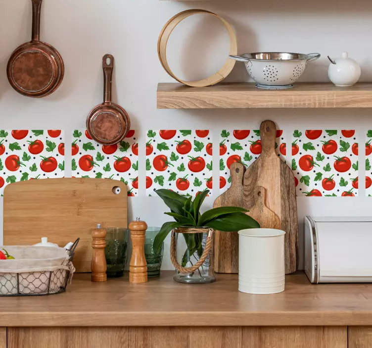 Tomaten tegel stickers voor keuken - TenStickers