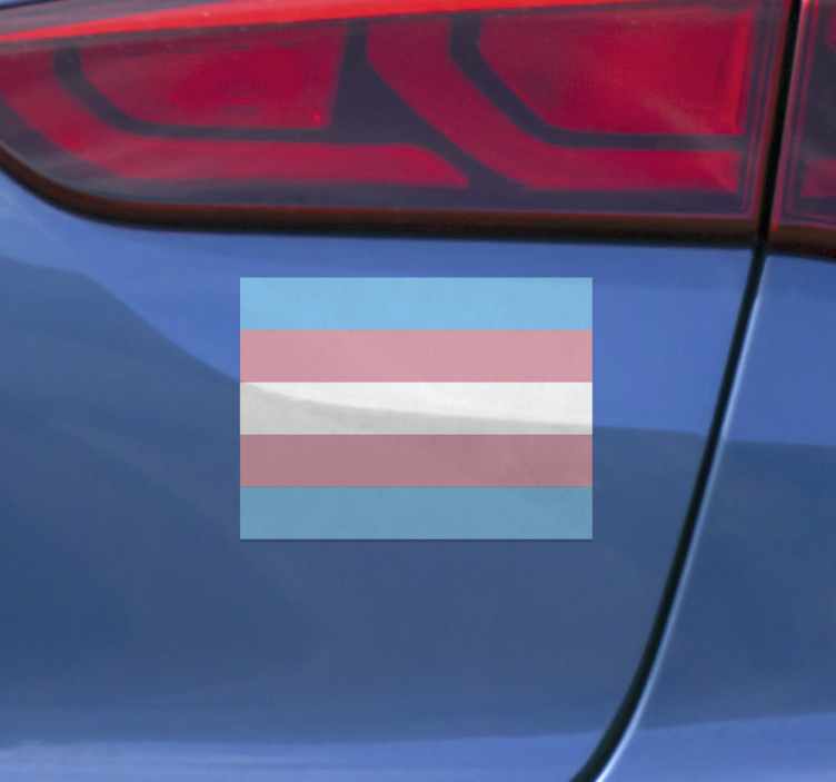 Trans vlag autosticker - TenStickers