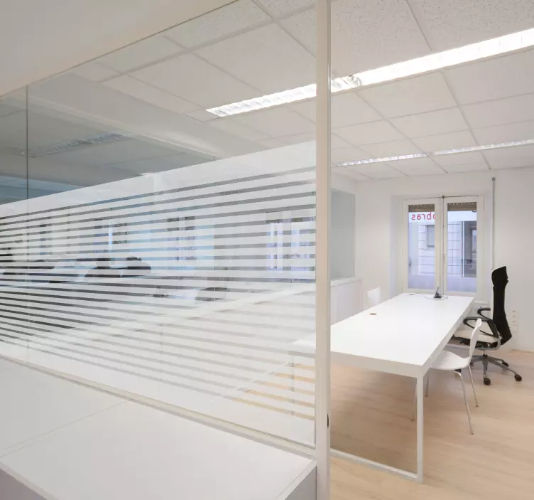 Translucide raamsticker met lijnen - TenStickers