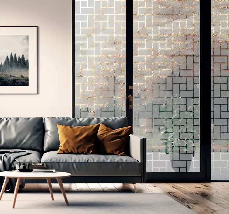 Raamsticker transparante bakstenen - TenStickers