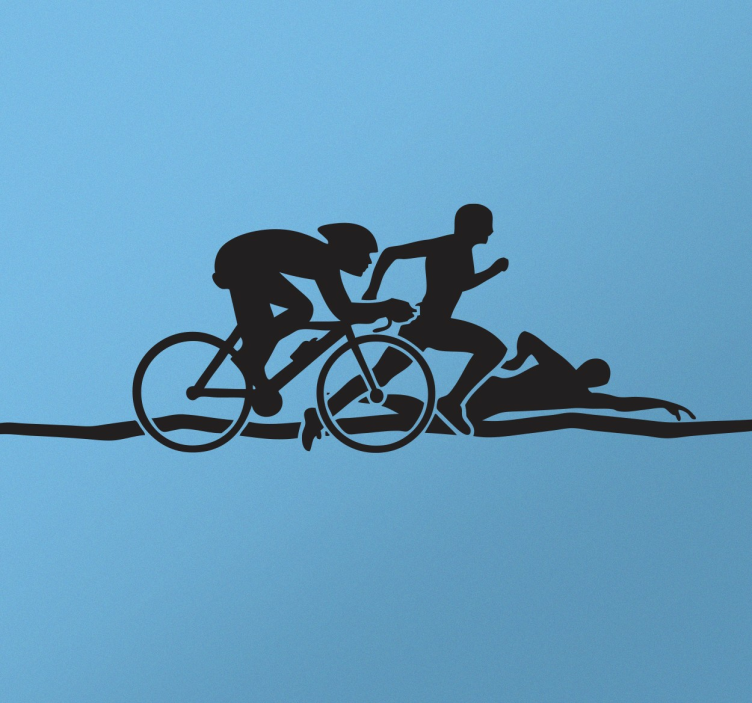 Triatlon Muursticker - TenStickers