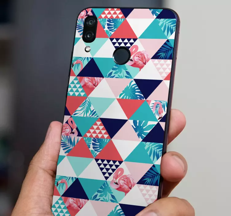 Tropisch dierenpatroon huawei sticker - TenStickers