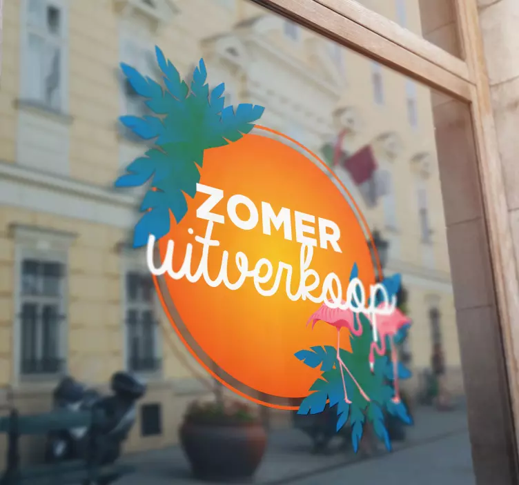 Tropische zomeruitverkoop sticker korting - TenStickers