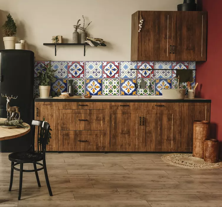 Tegelstickers keuken portugees design - TenStickers